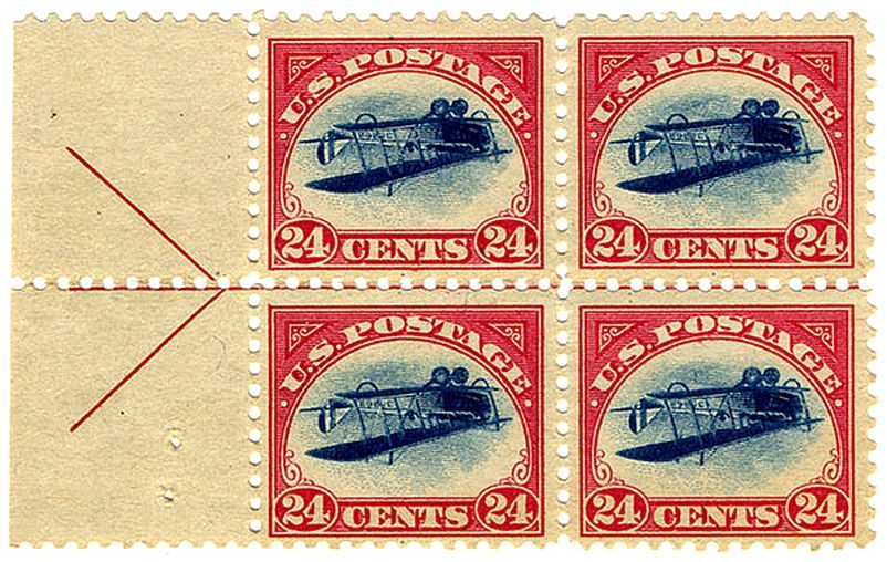 1918 Inverted Jenny Block of 4 - Private sale Oct 2014