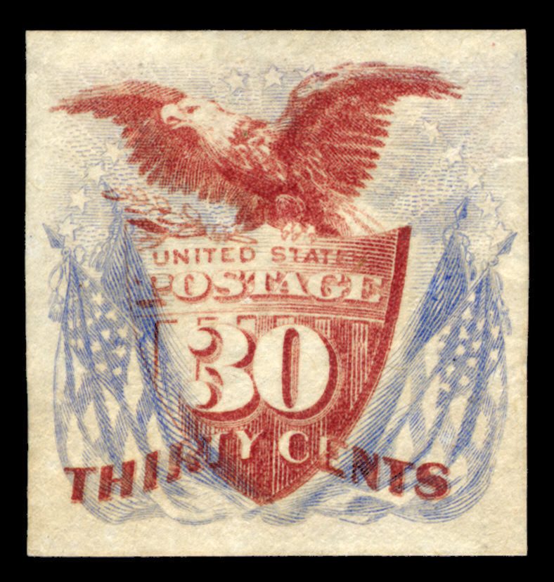 1869 US 1869 30c Eagle Flags Invert (Scott 121b) - New Amsterdam used