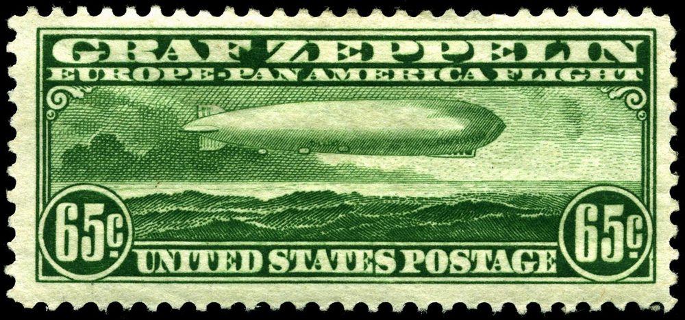 1930 US Graf Zeppelin 65c single (Scott C13)